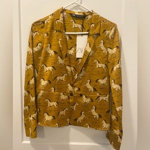 Zara Printed Satin Shirt
